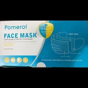 Pomerol Blue 3ply Level 2 Mask 50ct